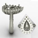 Cluster Pear Shape settings for 2carats or bigger