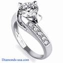 Designers wrap-around engagement ring settings