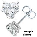Heart shaped diamonds Stud earrings