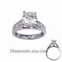 Engagement ring settings, 0.5 carat accent Princess