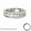 Wedding or anniversary ring, Baguettes diamonds