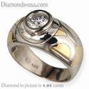 Men round  diamond ring