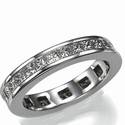 Eternity ring,1.75 carats Princess diamonds