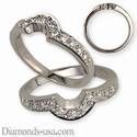 Wedding ring with 0.25 carat diamonds
