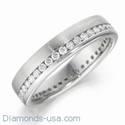 0.94 carats 6mm eternity court wedding band