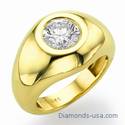 Men ring for round diamonds