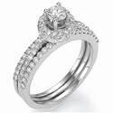 1 carat engagement and wedding rings set