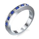 Anniversary or wedding with diamonds and Sapphires