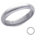 Diamond and inscription wedding ring-3.7mm