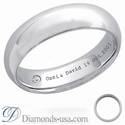 Diamond and inscription wedding ring-5.6mm
