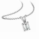 Solitaire Pendant for Emerald cut diamonds