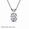 Solitaire Pendant for Oval diamonds