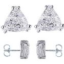 Triangles or Trillions diamond stud earrings