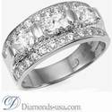 Designers three stones oval diamond ring