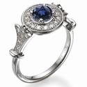 Victorian engagement ring with Sapphires & diamonds