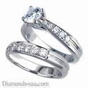 1/2 carat side stones Criss Cross bridal ring sets