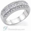 Wedding or anniversary ring with 1 carat diamonds