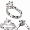 Designers engagement ring settings with side diamonds.