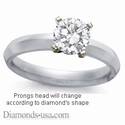 3mm Knife Edge Solitaire Engagement ring