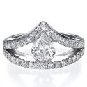 Tension settings for Pear Shaped diamonds