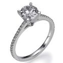 The delicate ring settings, set with 0.20 carats