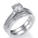 0.55 Cts side Princess diamonds bridal set