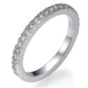 Pave diamond wedding band 1/4 carat