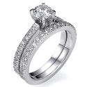 Diamonds bridal set, 1/2 carat side diamonds