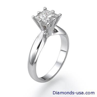 Martini solitaire engagement ring for Princess