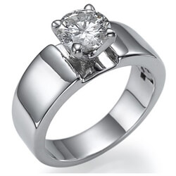 Picture of wide solitaire engagement ring