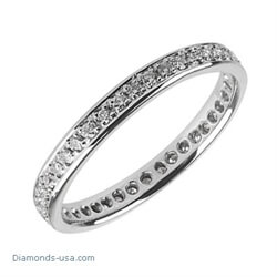 Picture of 2.5mm Eternity Wedding Band, 0.35carats