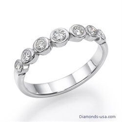 Picture of Bezel set wedding or anniversary ring, 0.35 carats