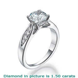 Foto Engastes de anillos de compromiso de diseñadores con diamantes laterales  de