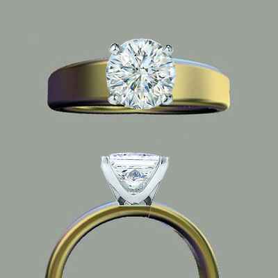 Wide Classic engagement ring