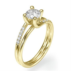 Foto El anillo de compromiso de diamante "Omega" de