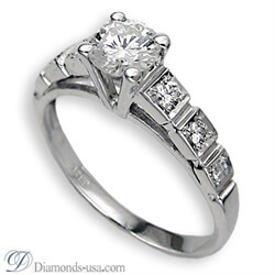 Picture of Round side stones engagement ring