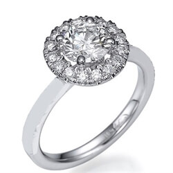 Picture of Halo ring head engagement ring