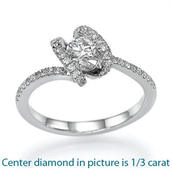 Picture of Spiral head tension designers Engagement ring