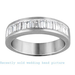 Picture of Wedding or anniversary ring, Baguettes diamonds