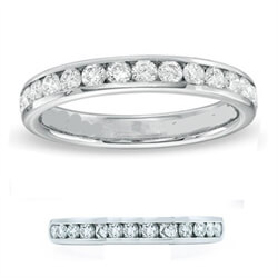 Picture of 0.80 carat wedding band channel set diamonds
