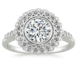 Picture of Art deco Halo designers Engagement ring