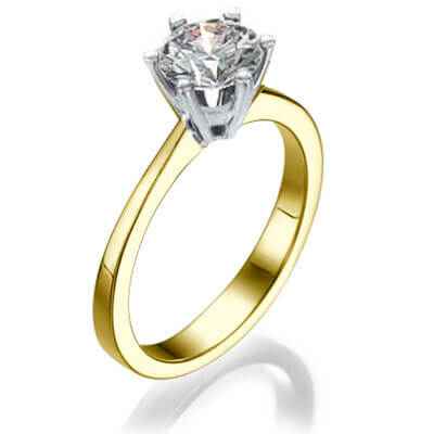 Nuevo anillo de compromiso de diamantes con punta de cabeza de Martini