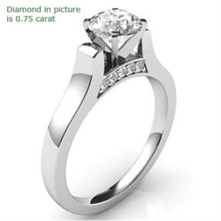 Picture of Designers Cathedral engagement ring with side stones