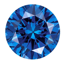 Ocean Blue colored Round diamond