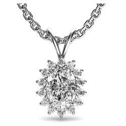 Picture of Cluster pendant for Oval diamonds 