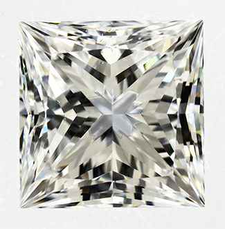 0.51 Carats, Princess Diamond with Ideal Cut, G Color, VS2 Clarity and Certified by GIA
