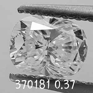 0.37 Carats, Cushion Diamond with Very Good Cut, E Color, VVS2 Clarity and Certified By EGL