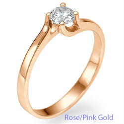 Picture of Rose Gold  Petit solitaire with a twist