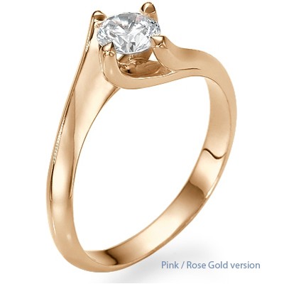 Rose gold Solitaire engagement ring