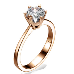 Picture of  Rose Gold New  Martini prongs head diamond engagement ring